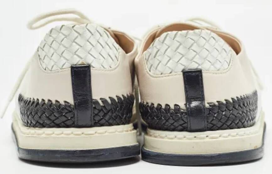 Bottega Veneta Vintage Pre-owned Leather sneakers Beige Dames