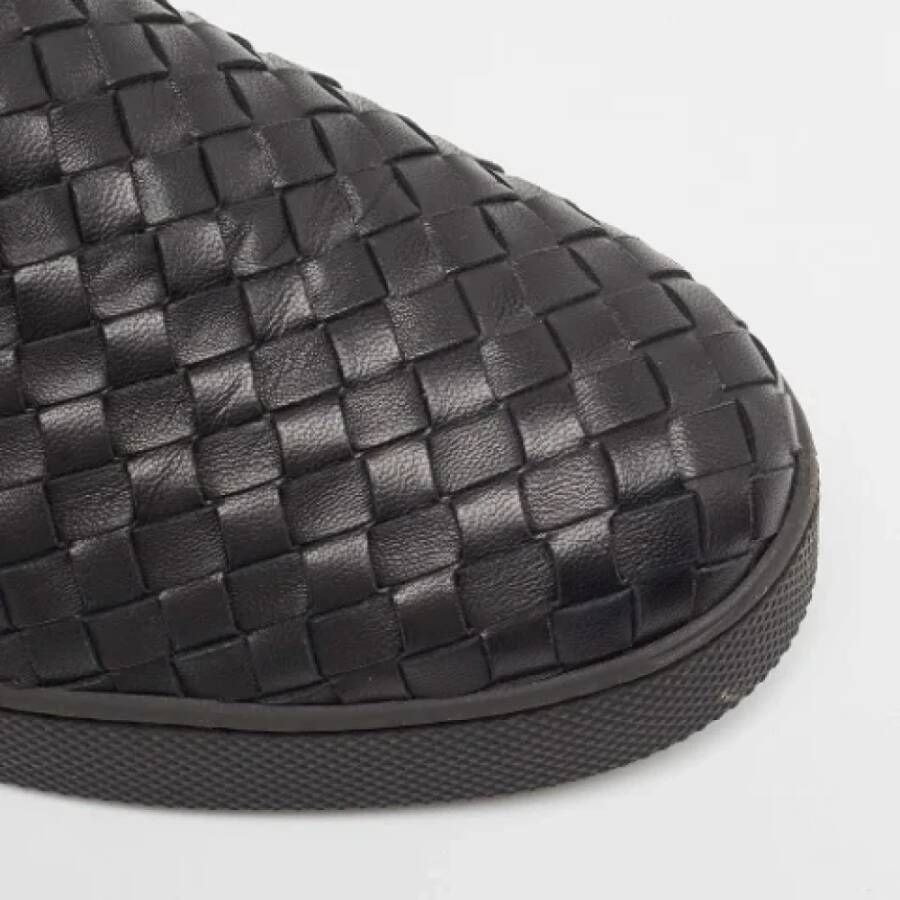 Bottega Veneta Vintage Pre-owned Leather sneakers Black Dames