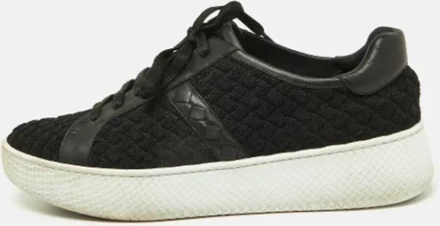 Bottega Veneta Vintage Pre-owned Leather sneakers Black Dames