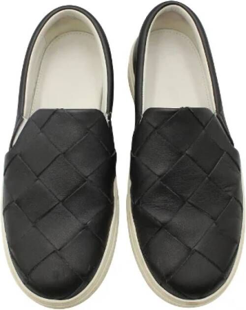 Bottega Veneta Vintage Pre-owned Leather sneakers Black Dames