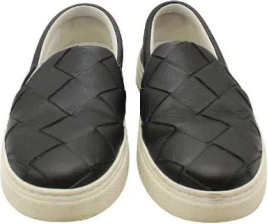 Bottega Veneta Vintage Pre-owned Leather sneakers Black Dames