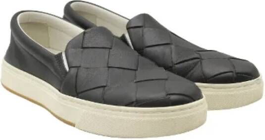 Bottega Veneta Vintage Pre-owned Leather sneakers Black Dames