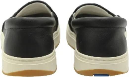 Bottega Veneta Vintage Pre-owned Leather sneakers Black Dames