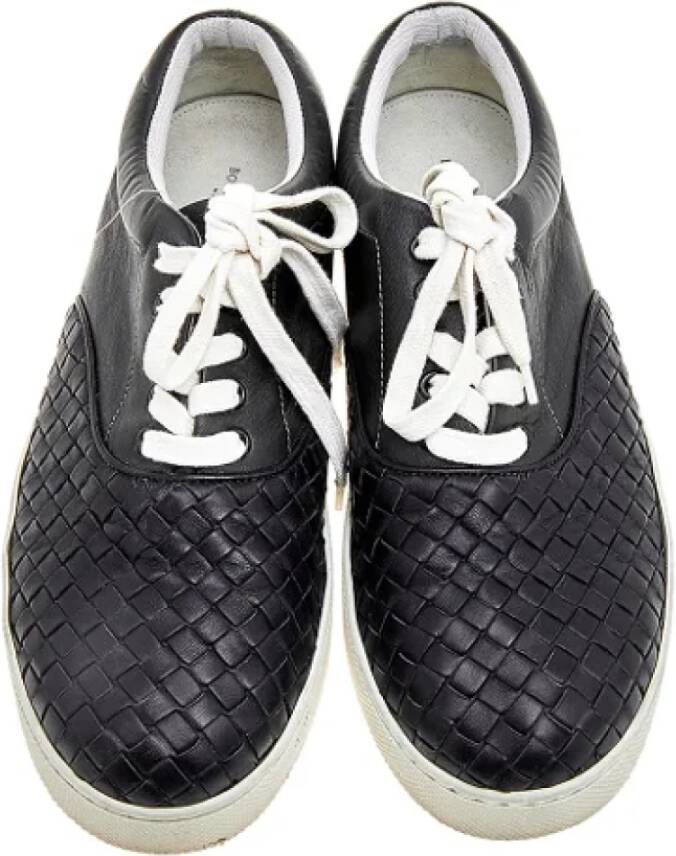 Bottega Veneta Vintage Pre-owned Leather sneakers Blue Dames