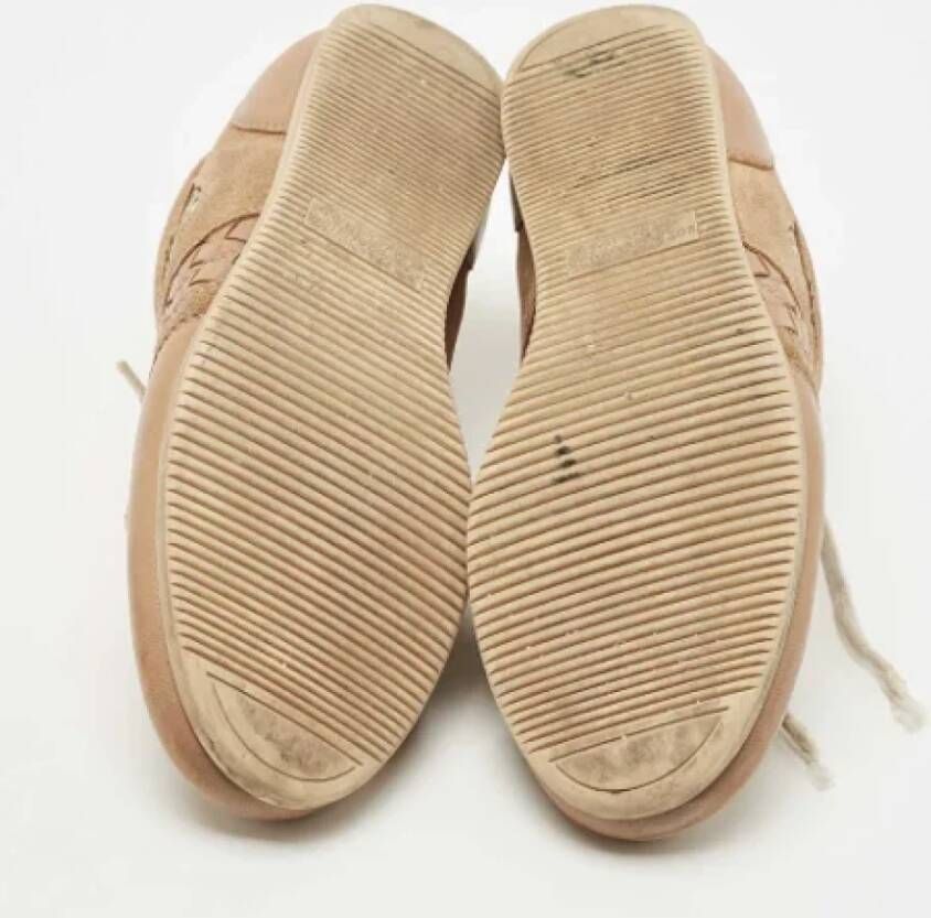 Bottega Veneta Vintage Pre-owned Leather sneakers Brown Dames