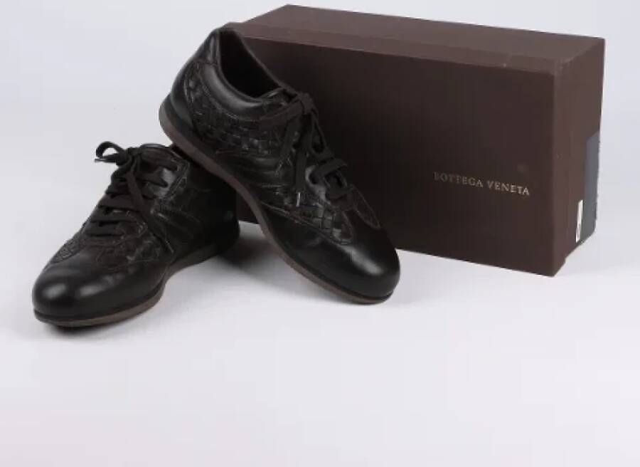 Bottega Veneta Vintage Pre-owned Leather sneakers Brown Heren