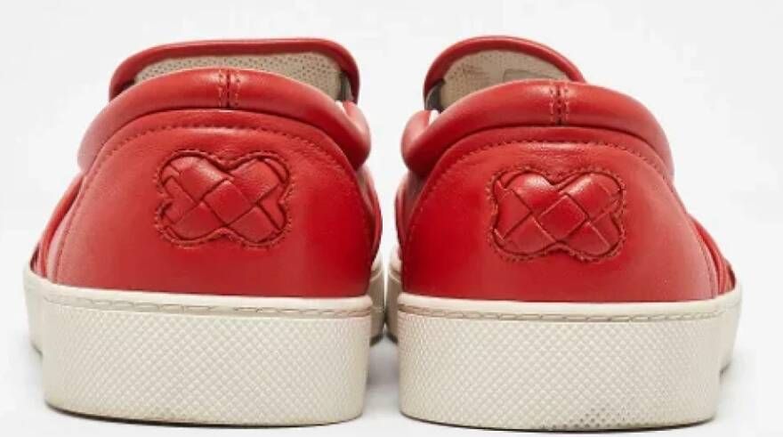 Bottega Veneta Vintage Pre-owned Leather sneakers Orange Heren