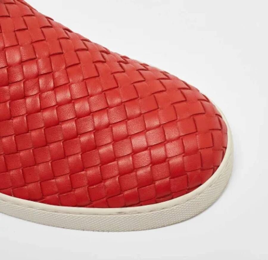 Bottega Veneta Vintage Pre-owned Leather sneakers Orange Heren