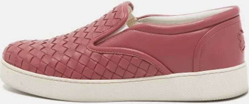 Bottega Veneta Vintage Pre-owned Leather sneakers Pink Dames