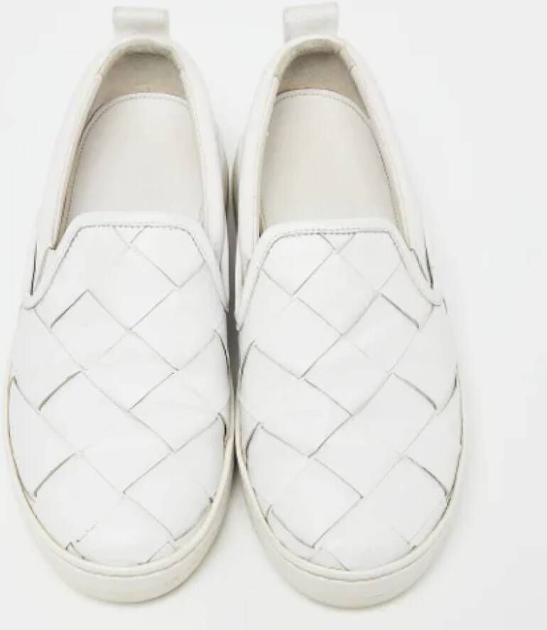 Bottega Veneta Vintage Pre-owned Leather sneakers White Dames