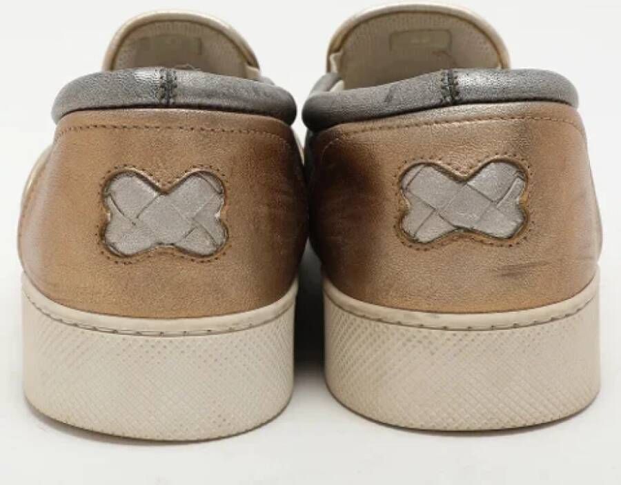 Bottega Veneta Vintage Pre-owned Leather sneakers Yellow Heren