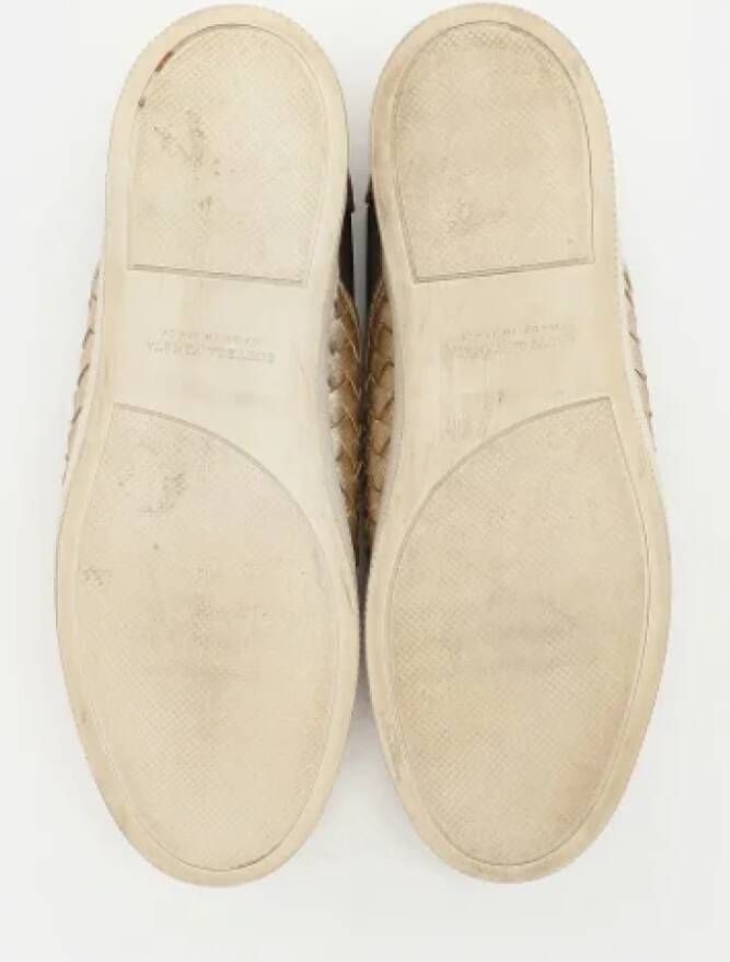 Bottega Veneta Vintage Pre-owned Leather sneakers Yellow Heren