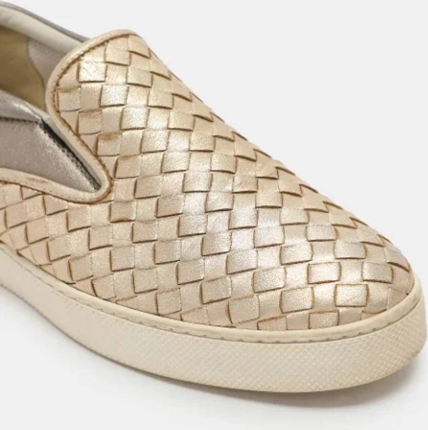 Bottega Veneta Vintage Pre-owned Leather sneakers Yellow Heren