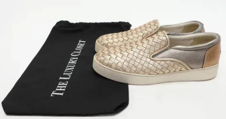 Bottega Veneta Vintage Pre-owned Leather sneakers Yellow Heren