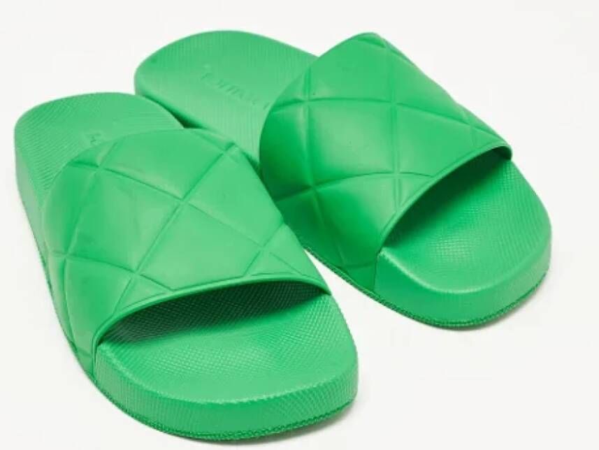 Bottega Veneta Vintage Pre-owned Rubber sandals Green Dames