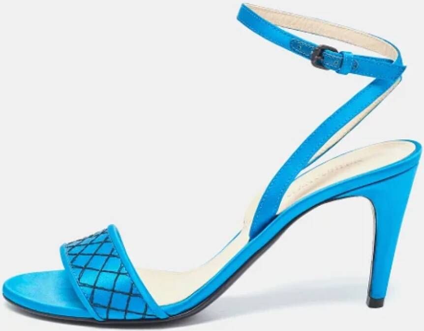 Bottega Veneta Vintage Pre-owned Satin sandals Blue Dames
