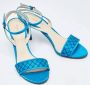 Bottega Veneta Vintage Pre-owned Satin sandals Blue Dames - Thumbnail 4