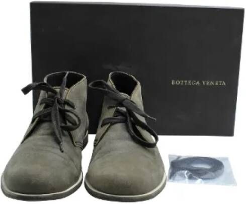 Bottega Veneta Vintage Pre-owned Suede boots Gray Heren