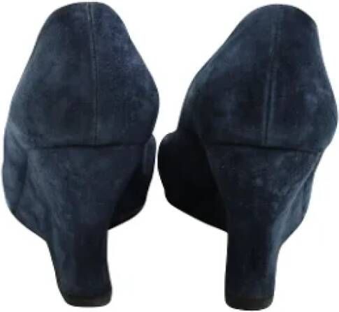 Bottega Veneta Vintage Pre-owned Suede heels Blue Dames