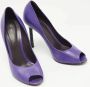 Bottega Veneta Vintage Pre-owned Suede heels Purple Dames - Thumbnail 4