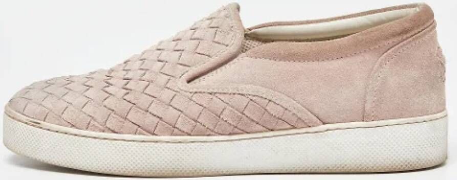 Bottega Veneta Vintage Pre-owned Suede sneakers Pink Dames