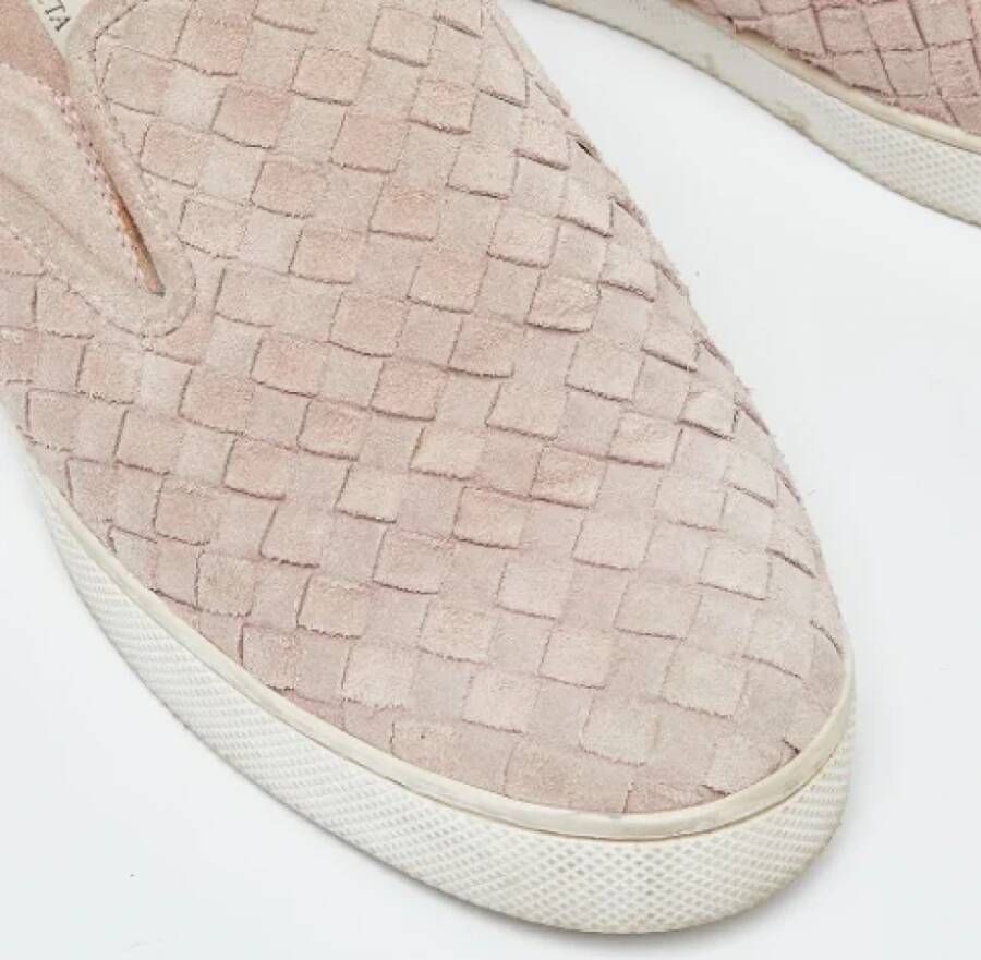 Bottega Veneta Vintage Pre-owned Suede sneakers Pink Dames