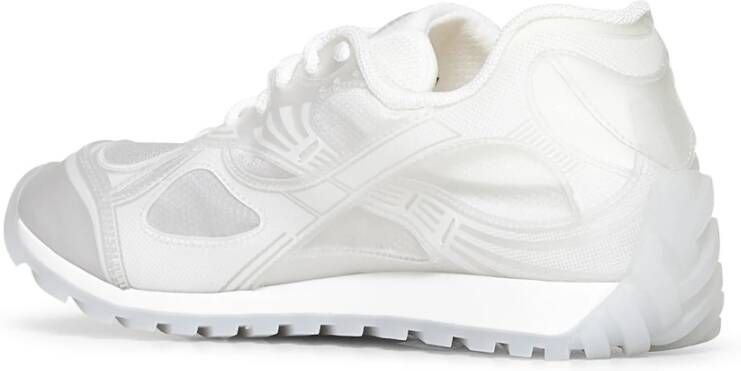 Bottega Veneta Witte Sneakers met Transparante Mesh Bovenkant