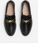 Bottega Veneta Metalen Knoop Leren Loafers Zwart Black Dames - Thumbnail 8