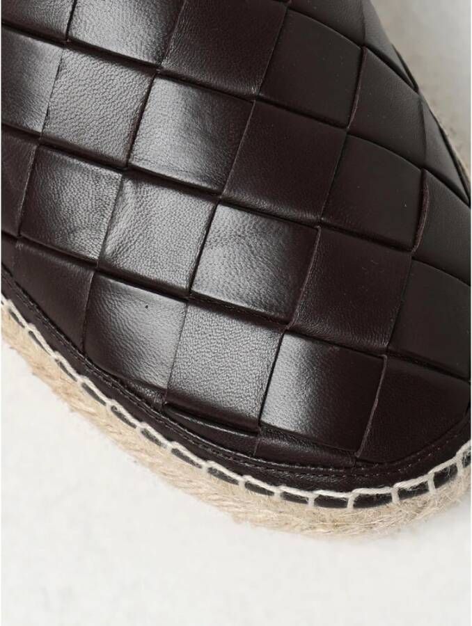 Bottega Veneta Zwarte geweven leren instap espadrilles