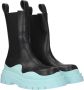 Bottega Veneta Zwarte Leren Enkellaarzen Aw22 Black Dames - Thumbnail 2