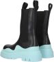 Bottega Veneta Zwarte Leren Enkellaarzen Aw22 Black Dames - Thumbnail 3