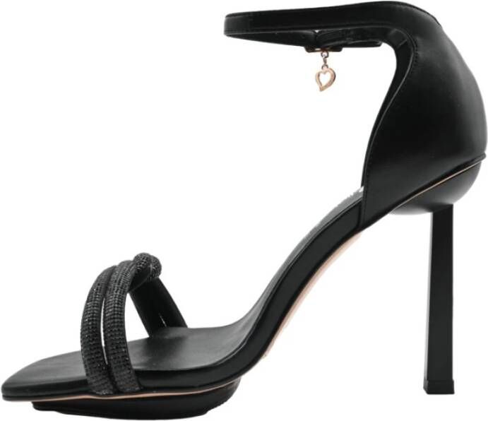 Braccialini Elegante Zwarte High Heel Sandalen Black Dames