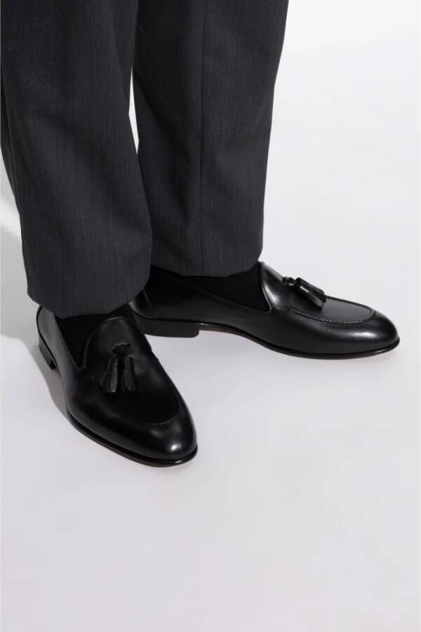 Brioni Leren loafers Black Heren