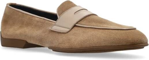 Brioni Suede Penny loafers Beige Heren