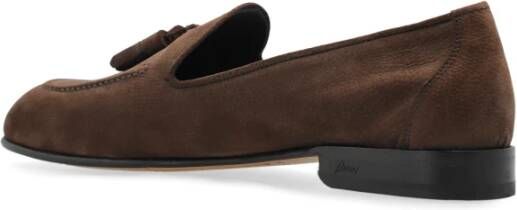 Brioni Suède schoenen Tassel type loafers Brown Heren