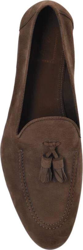 Brioni Suède schoenen Tassel type loafers Brown Heren