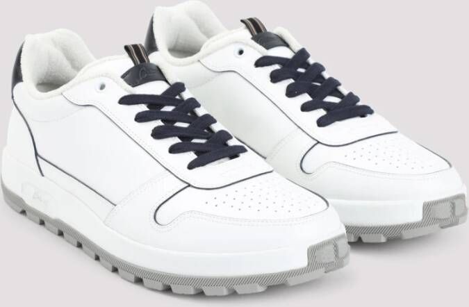 Brioni Witte Midnight Blue Golf Sneakers White Heren