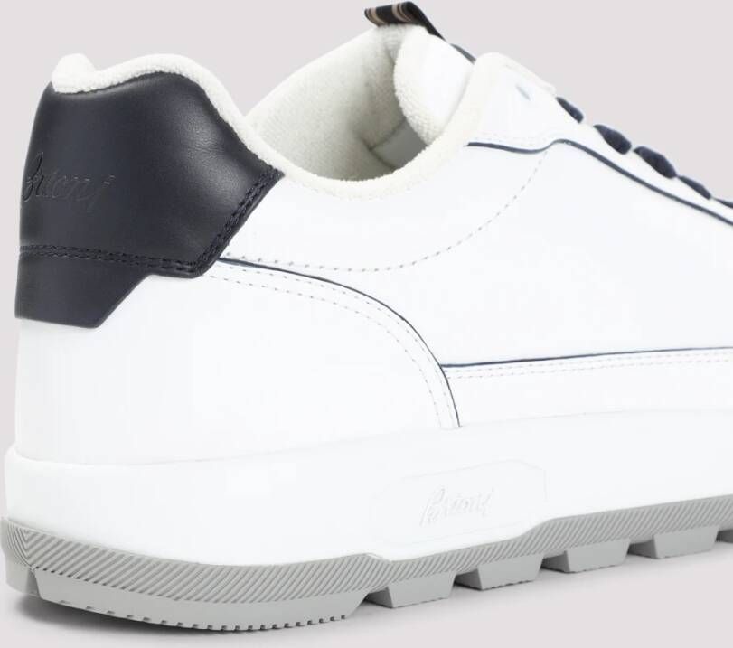 Brioni Witte Midnight Blue Golf Sneakers White Heren