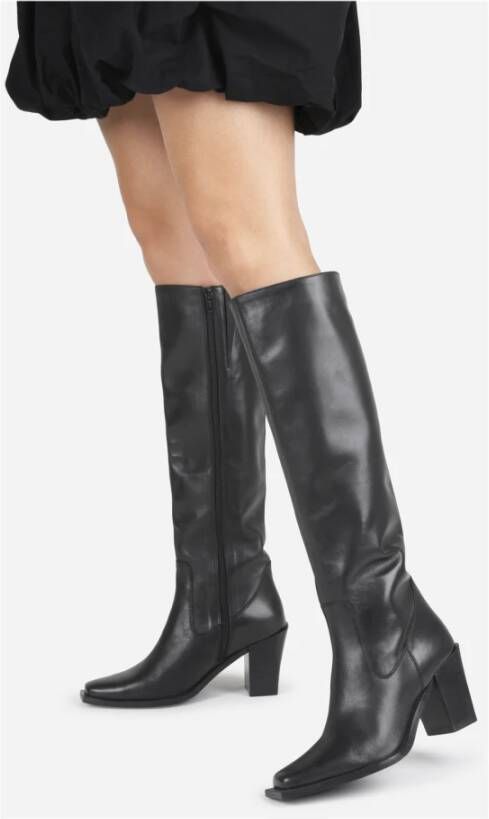 Bronx Elegante Hoge Laars Zwart Black Dames