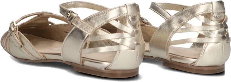 Bronx Gouden Kruisband Sandalen Yellow Dames