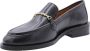 Bronx Zwarte Leren Loafers met Stijlvolle Details Black Dames - Thumbnail 26