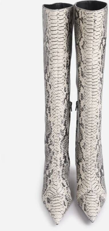 Bronx Hoge laars in haverwit wit zwart Multicolor Dames
