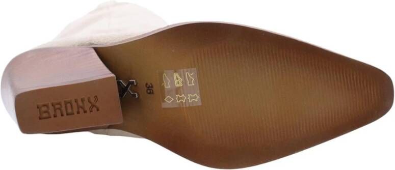 Bronx Hagar Cowboy Boots Beige Dames