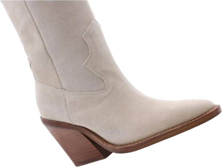 Bronx Hagar Cowboy Boots Beige Dames