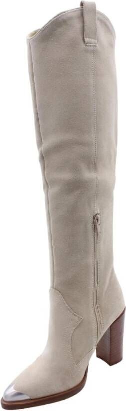 Bronx Hadewig Over-Knee Laarzen Beige Dames