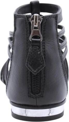 Bronx Vrolijke Platte Sandalen Black Dames