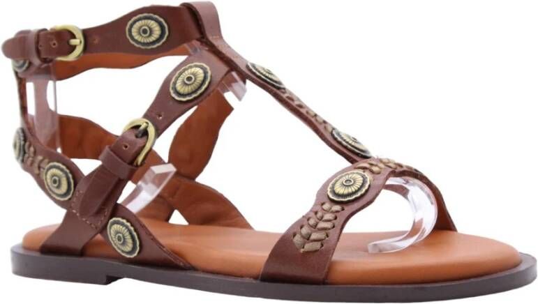 Bronx Platte sandalen voor vrouwen Brown Dames