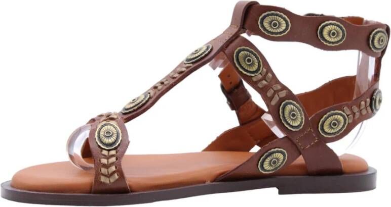 Bronx Platte sandalen voor vrouwen Brown Dames