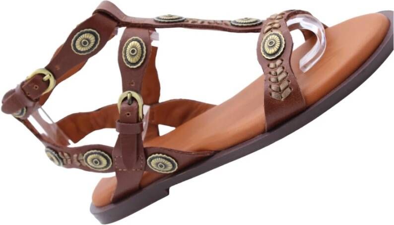 Bronx Platte sandalen voor vrouwen Brown Dames