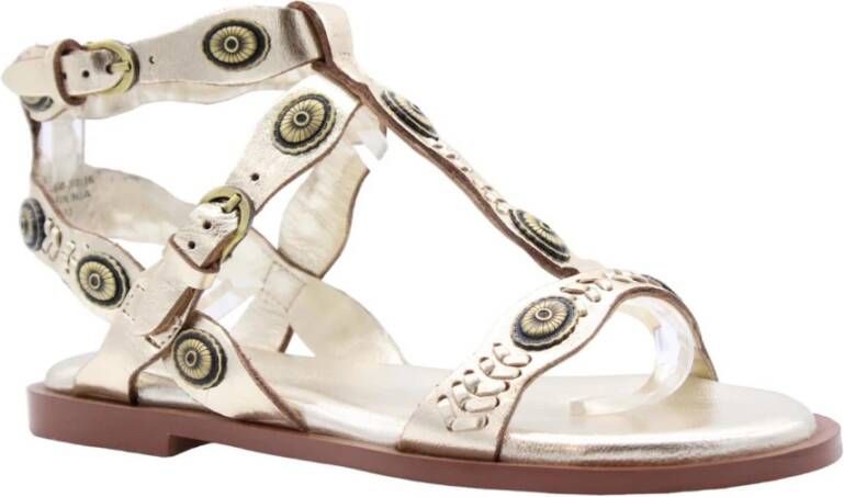 Bronx Platte sandalen voor vrouwen Yellow Dames